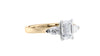 Emerald & Pear Cut 3 Stone Diamond Engagement Ring