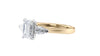 Emerald & Pear Cut 3 Stone Diamond Engagement Ring