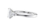 Emerald & Pear Cut 3 Stone Diamond Engagement Ring