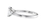Emerald & Pear Cut 3 Stone Diamond Engagement Ring