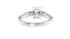 Emerald & Pear Cut 3 Stone Diamond Engagement Ring