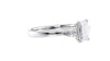 Emerald & Pear Cut 3 Stone Diamond Engagement Ring