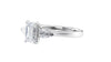 Emerald & Pear Cut 3 Stone Diamond Engagement Ring