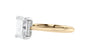 Emerald Cut Solitaire Hidden Halo Diamond Engagement Ring