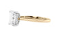 Emerald Cut Solitaire Hidden Halo Diamond Engagement Ring