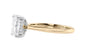 Emerald Cut Solitaire Hidden Halo Diamond Engagement Ring