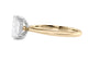 Emerald Cut Solitaire Hidden Halo Diamond Engagement Ring