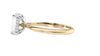 Emerald Cut Solitaire Hidden Halo Diamond Engagement Ring