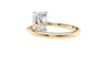 Emerald Cut Solitaire Hidden Halo Diamond Engagement Ring
