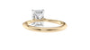 Emerald Cut Solitaire Hidden Halo Diamond Engagement Ring