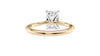 Emerald Cut Solitaire Hidden Halo Diamond Engagement Ring