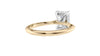 Emerald Cut Solitaire Hidden Halo Diamond Engagement Ring