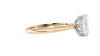 Emerald Cut Solitaire Hidden Halo Diamond Engagement Ring
