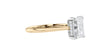 Emerald Cut Solitaire Hidden Halo Diamond Engagement Ring