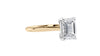 Emerald Cut Solitaire Hidden Halo Diamond Engagement Ring