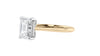 Emerald Cut Solitaire Hidden Halo Diamond Engagement Ring