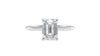 Emerald Cut Solitaire Hidden Halo Diamond Engagement Ring