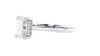 Emerald Cut Solitaire Hidden Halo Diamond Engagement Ring