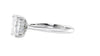 Emerald Cut Solitaire Hidden Halo Diamond Engagement Ring