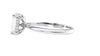 Emerald Cut Solitaire Hidden Halo Diamond Engagement Ring