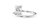 Emerald Cut Solitaire Hidden Halo Diamond Engagement Ring