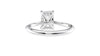 Emerald Cut Solitaire Hidden Halo Diamond Engagement Ring