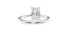 Emerald Cut Solitaire Hidden Halo Diamond Engagement Ring