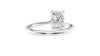 Emerald Cut Solitaire Hidden Halo Diamond Engagement Ring