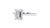 Emerald Cut Solitaire Hidden Halo Diamond Engagement Ring