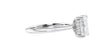 Emerald Cut Solitaire Hidden Halo Diamond Engagement Ring