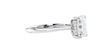 Emerald Cut Solitaire Hidden Halo Diamond Engagement Ring