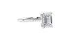Emerald Cut Solitaire Hidden Halo Diamond Engagement Ring