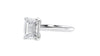 Emerald Cut Solitaire Hidden Halo Diamond Engagement Ring