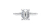 Emerald Cut Solitaire Hidden Halo Diamond Engagement Ring