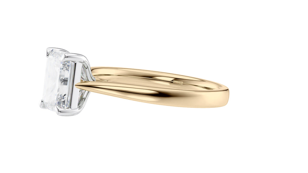 Emerald Cut Solitaire Diamond Engagement Ring