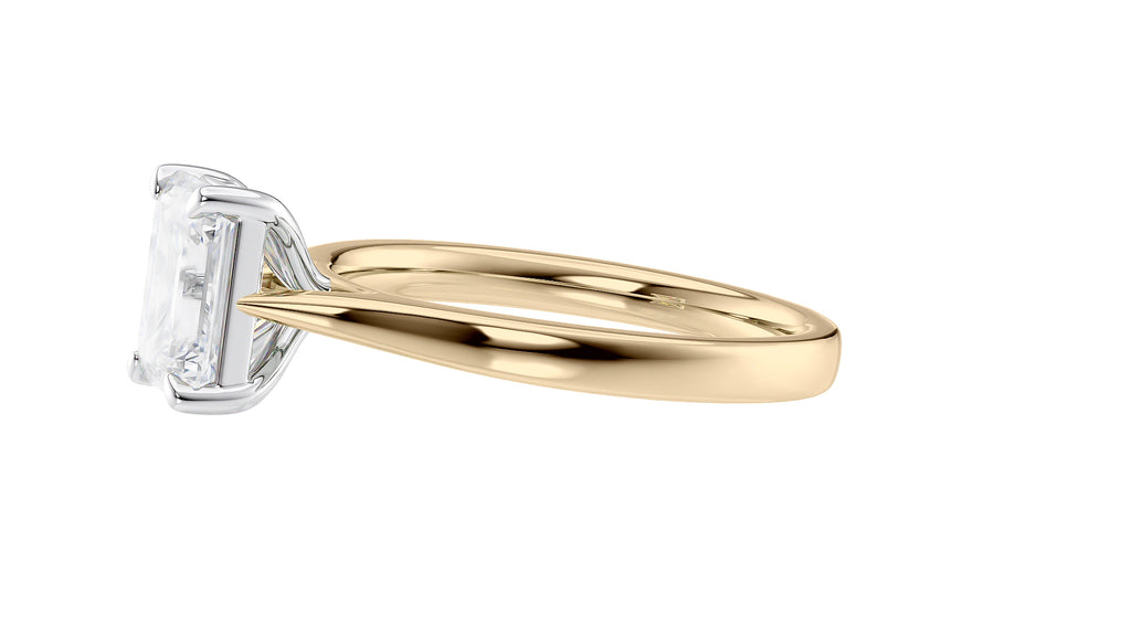 Emerald Cut Solitaire Diamond Engagement Ring