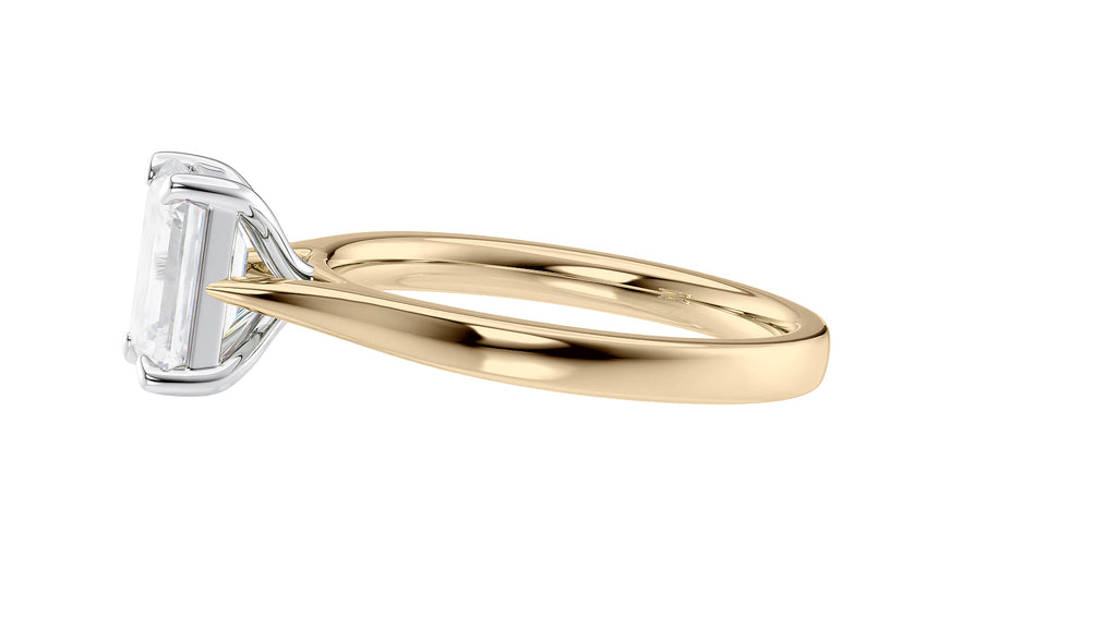 Emerald Cut Solitaire Diamond Engagement Ring
