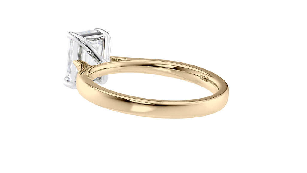 Emerald Cut Solitaire Diamond Engagement Ring