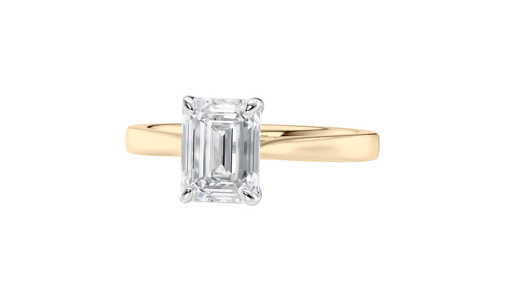 Emerald Cut Solitaire Diamond Engagement Ring