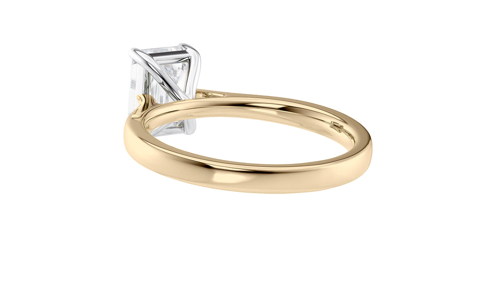 Emerald Cut Solitaire Diamond Engagement Ring