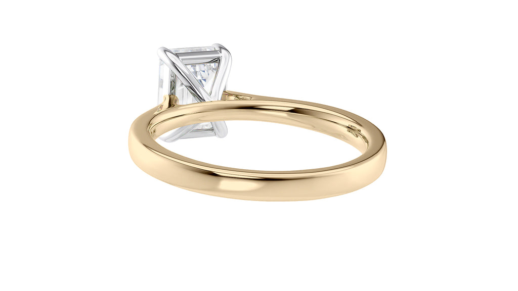 Emerald Cut Solitaire Diamond Engagement Ring