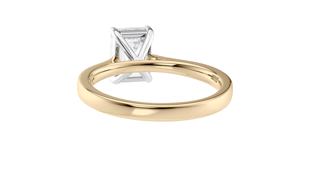 Emerald Cut Solitaire Diamond Engagement Ring