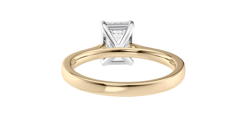 Emerald Cut Solitaire Diamond Engagement Ring