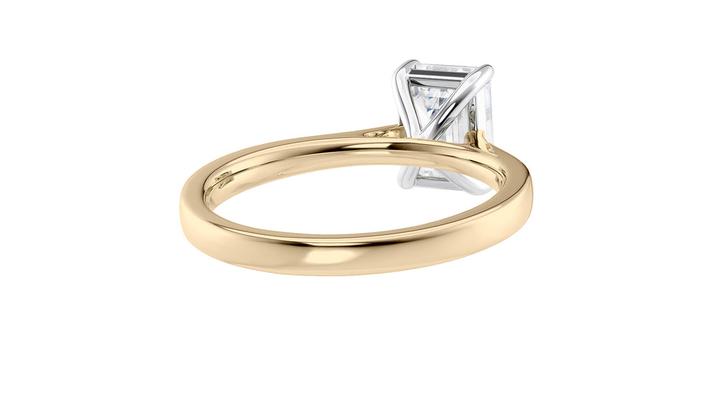 Emerald Cut Solitaire Diamond Engagement Ring