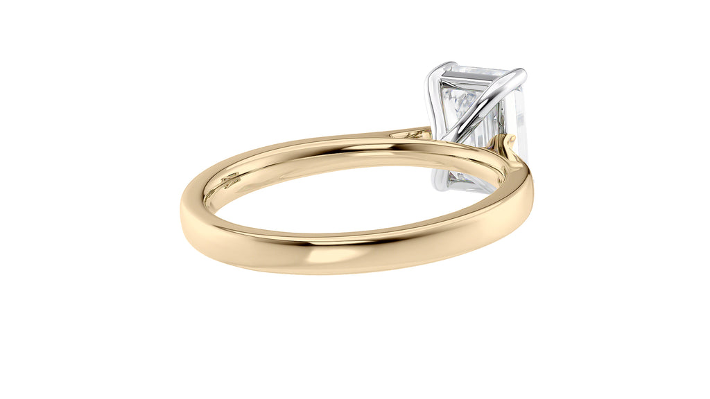 Emerald Cut Solitaire Diamond Engagement Ring