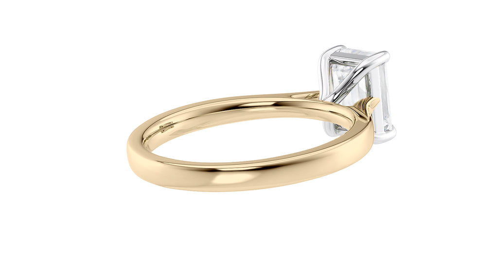 Emerald Cut Solitaire Diamond Engagement Ring