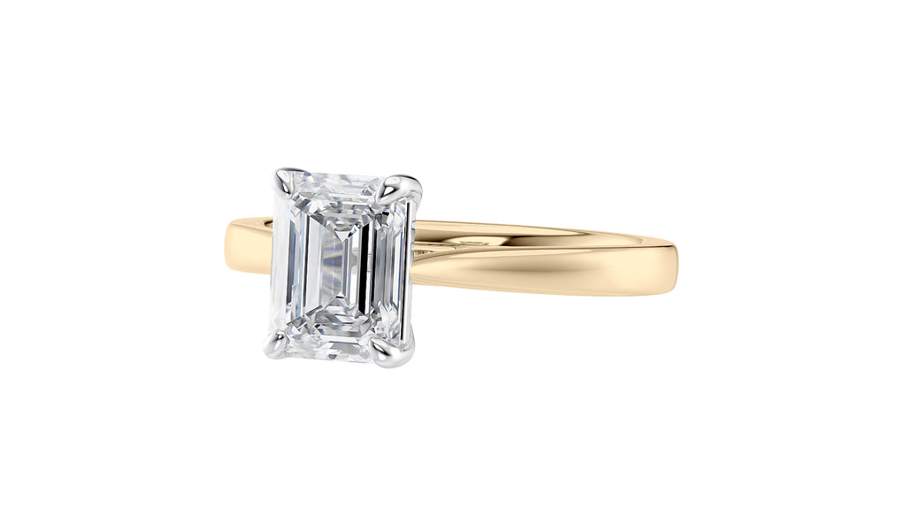 Emerald Cut Solitaire Diamond Engagement Ring