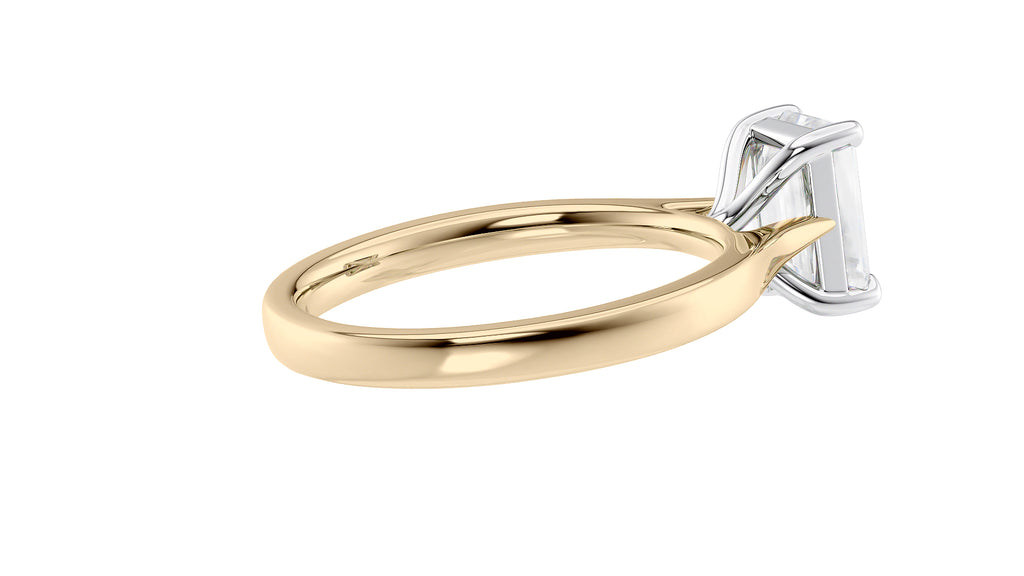Emerald Cut Solitaire Diamond Engagement Ring