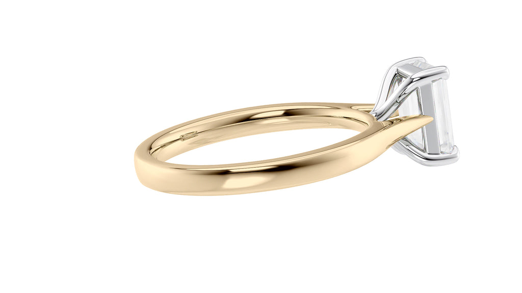 Emerald Cut Solitaire Diamond Engagement Ring