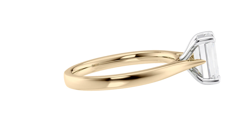 Emerald Cut Solitaire Diamond Engagement Ring